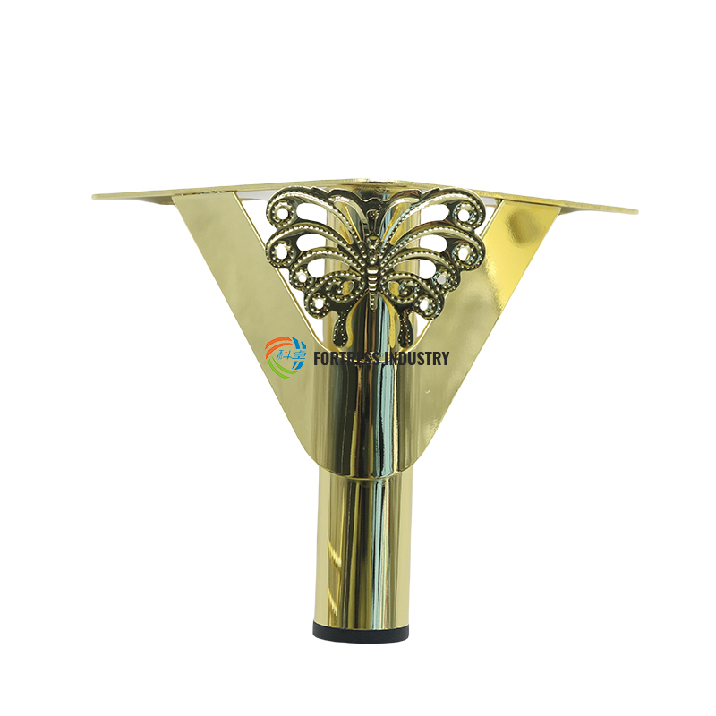 High Quality Furniture Metal Legs Golden Living Room Bed Legs for Sofa