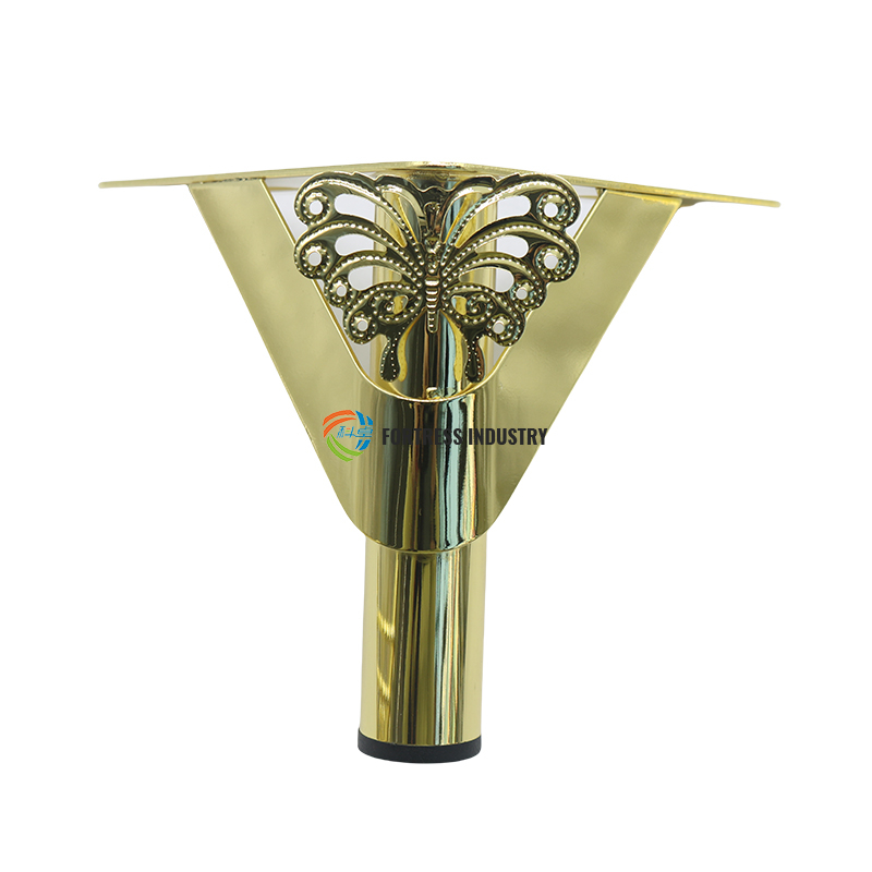 High Quality Furniture Metal Legs Golden Living Room Bed Legs for Sofa