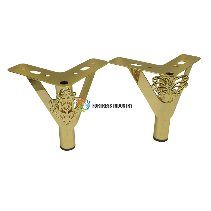Modern Hollow Design Series Gold Metal Steel Cast Iron Carved Office Furniture Sofa Legs Chair Bed Living Room for Sale